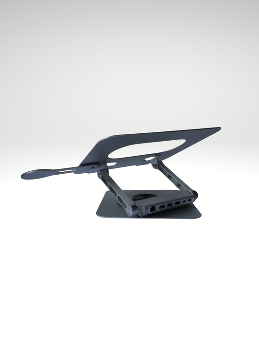 L36 - Soporte Para Portátil 360 + Usb Hub Color Plateado