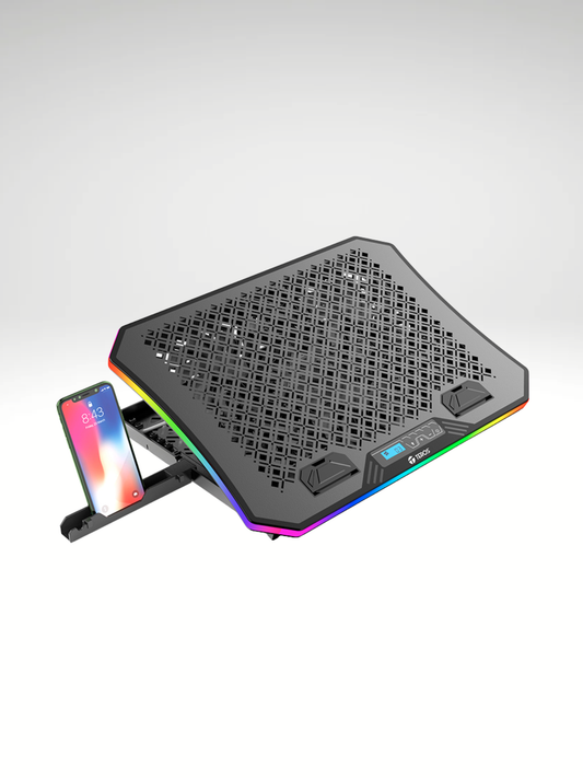 TE-7130N – Base Cooler TEROS RGB con 3 Fans para Laptop (10”–19”)